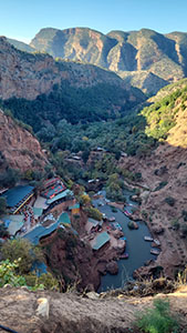 View from the top of Ouzoud Falls